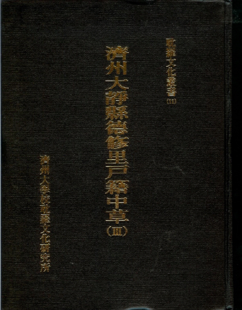 (탐라문화총서11)濟州大靜縣德修里戶籍中草(Ⅲ)